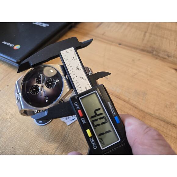 NWT Fossil Arkitect FS2919 Diamond Accent Stainless Steel Chronograph. Tin. NEW - Picture 12 of 13